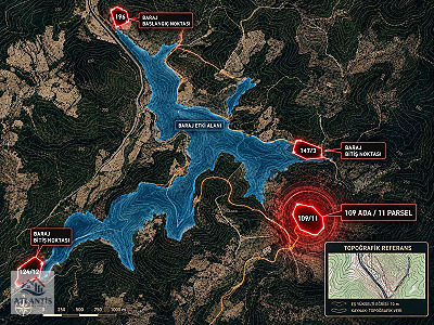 İZMİR KINIK BÜYÜKOBADA BARAJ PROJESİNE YAKIN 5.374 M² ARAZİ