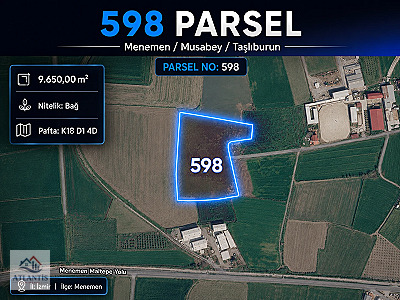 ACİL FIRSAT Menemen Musabeyde 9.650 m² Depo Potansiyelli Parsel