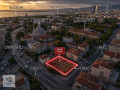 İZMİR KONAK'TA DENİZ MANZARALI 2 KAT PANSİYON İMARLI FIRSAT ARSA